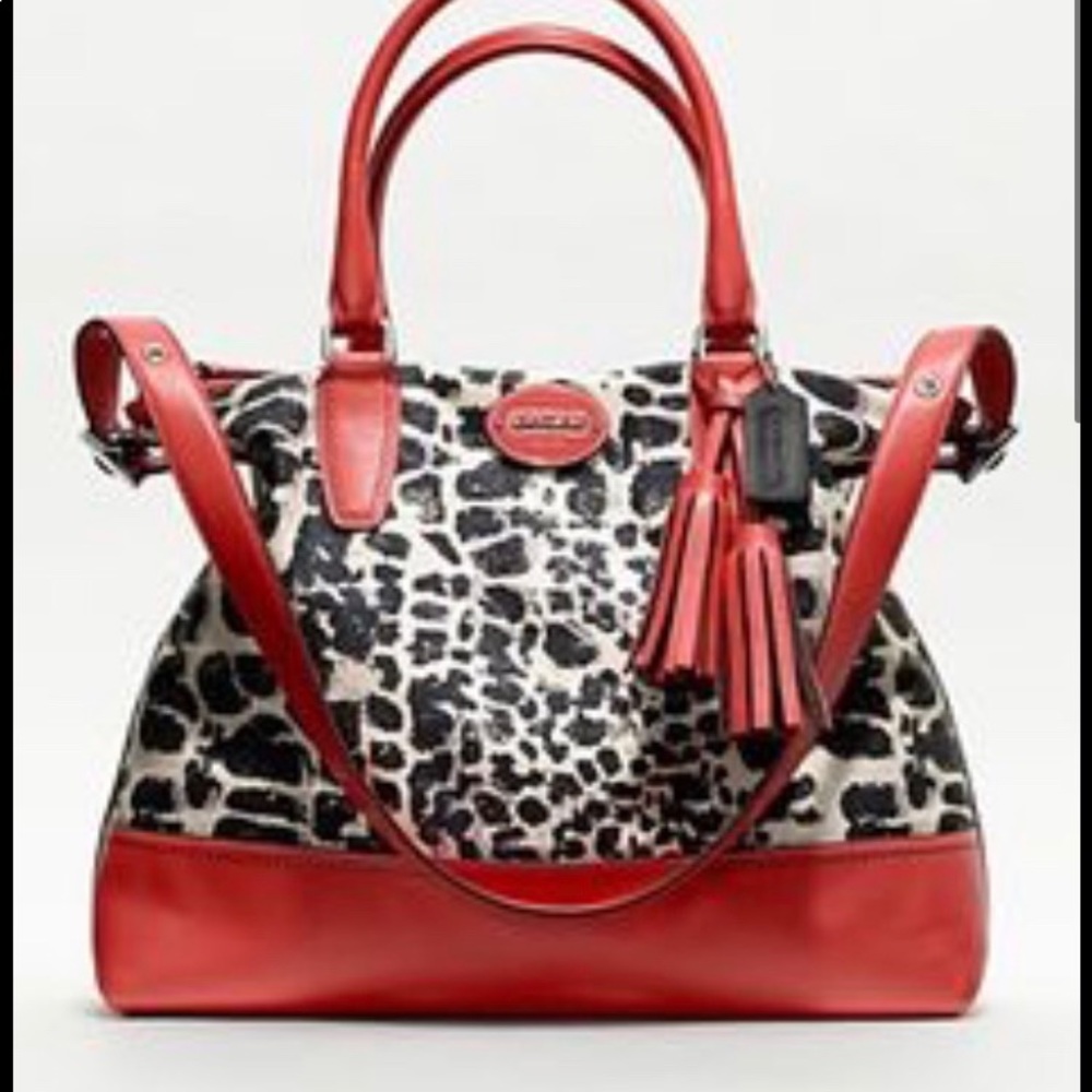 Coach No. E1220-19988| Ocelot Leopard Leather Bag